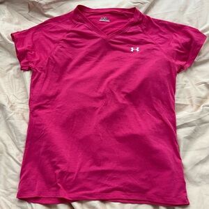 UNDER ARMOUR Pink V-Neck Top